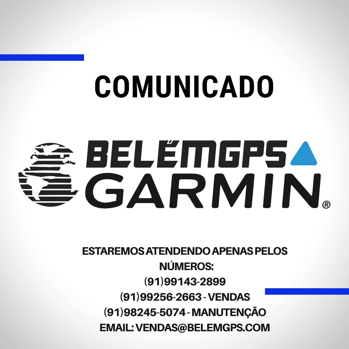 BelemGPS's tweet photo. Em respeito as regras de restrição pelo COVID-19, estaremos atendendo pelos nossos telefones, e-mail e redes sociais. #gps #garmin  #geoprocessamento #agrimensura #geografia #covid_19 #quarentena #engenharia #cartografia #mapas #regularizacaofundiaria #ufpa #ufra #uepa #pandemia https://t.co/Rs6HIdXhd0