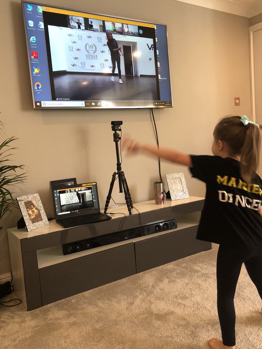 richieareeder's tweet photo. @VenuePerforming Libby, Emily and all the gang. You’re just #Amazing Thank you for thinking outside the box and creating these remote dance lessons. Maisie loved it, once the shyness went away. https://t.co/ILyotIhCdg