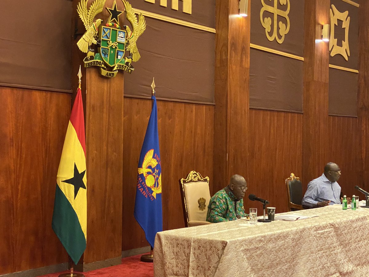 konkrumah's tweet image. @NAkufoAddo has just concluded a mtg of the Covid-19 response ctee. H.E. Will address the nation tonight with latest updates and measures. But no he will not be announcing a lockdown so don’t panic. #SpreadCalmNotFear