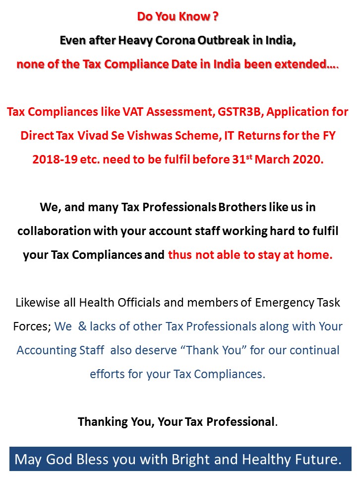 GSTmitra's tweet photo. To,
Hon. @PMOIndia Sh. @narendramodi & Hon. @nsitharaman Ji,
Tax Professionals of India deserves to be recognized for their continuous nation building services.
#TaxProfessionals #CA #Advocate #TaxAdvocate #GSTPractitioners #ITP #GST #GSTP https://t.co/tzVZyLQiBP