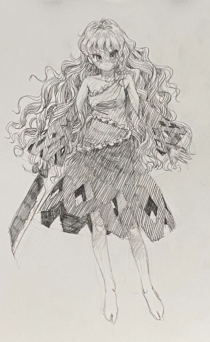 鉛筆 一時間で坂田さん
東方 アナログ
 #深夜の真剣お絵描き60分一本勝負 