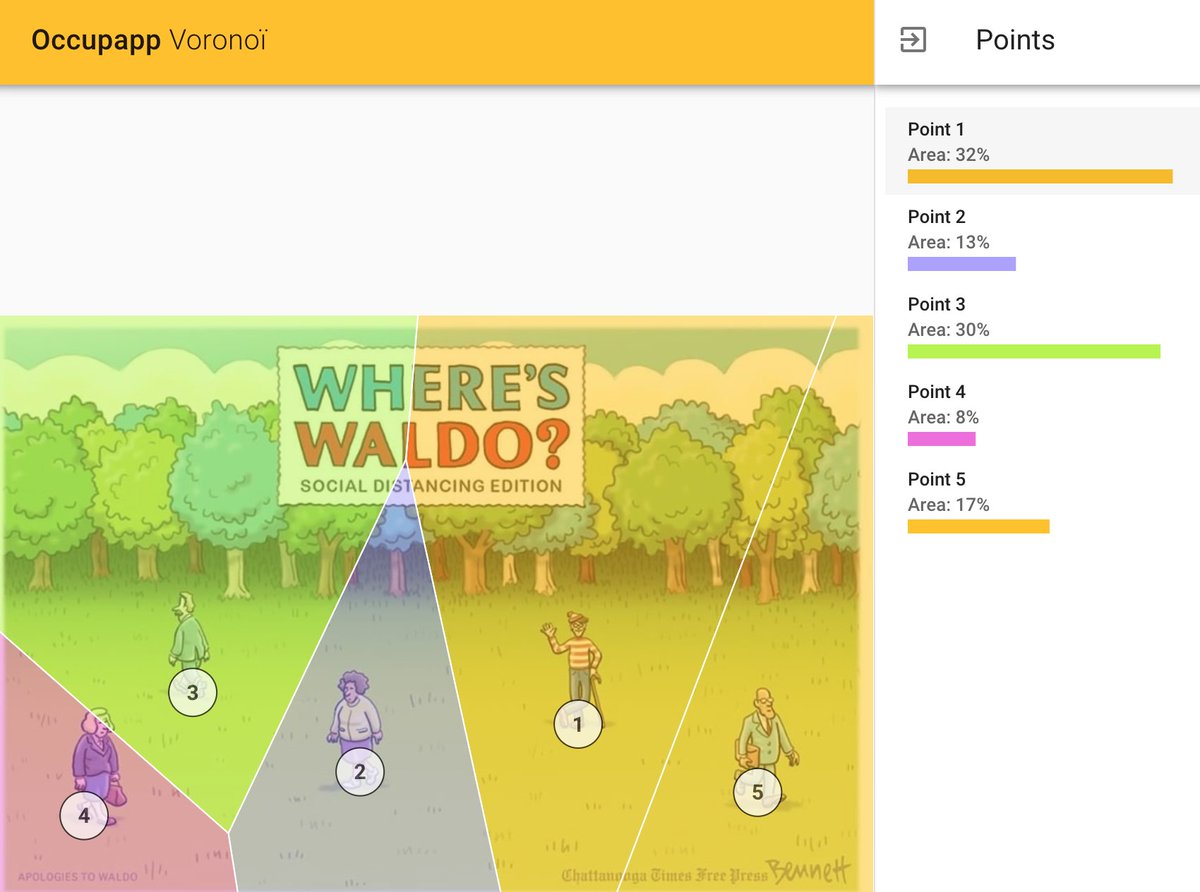 our focus was more on the app's reliability and to provide tools to analyze distances:  #dataviz charts, table to export data, collaborative features, etc.