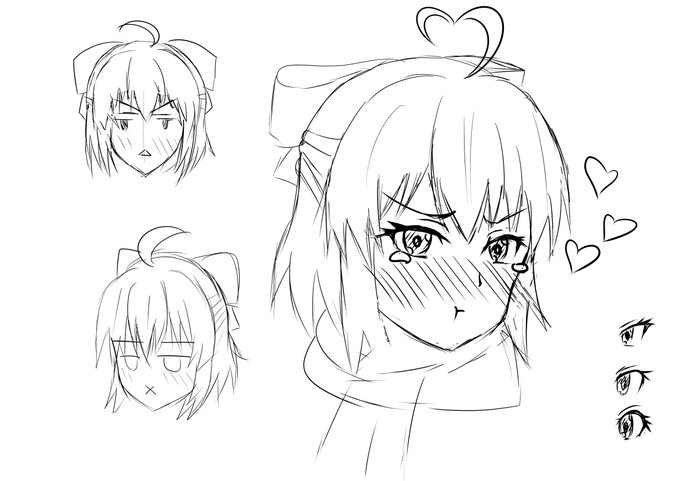 目の練習がてら沖田さん落書き3 