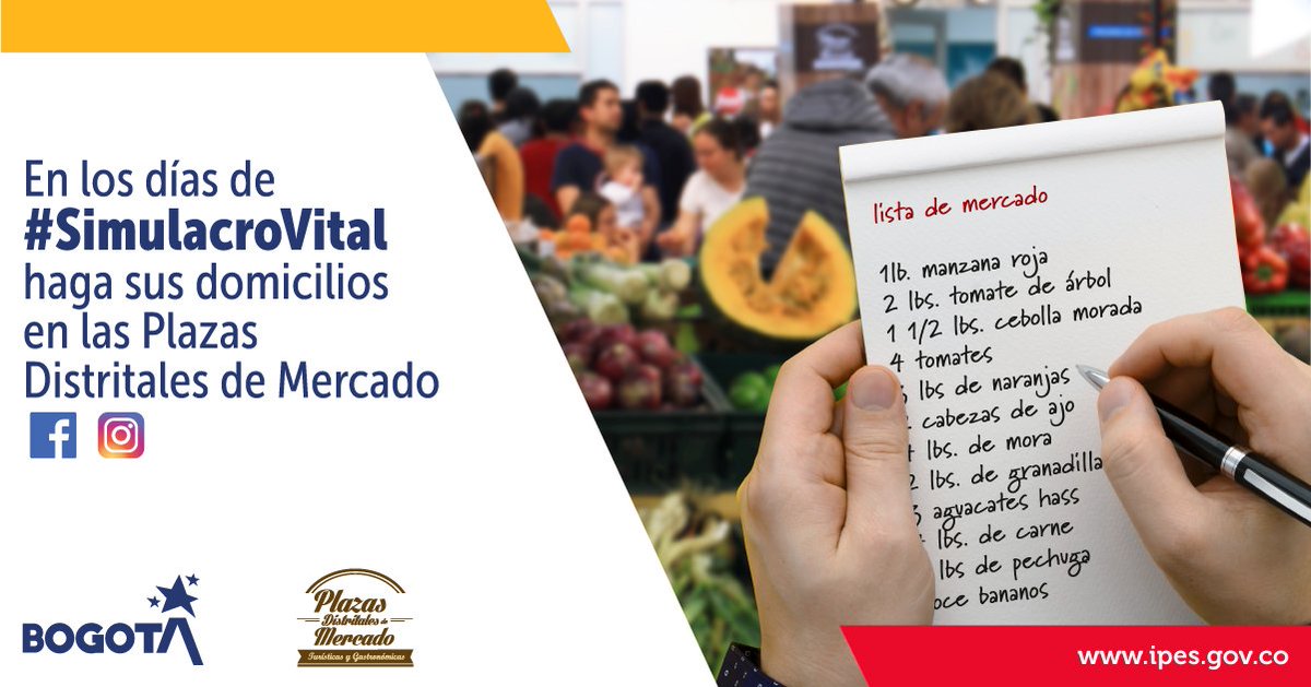 IPESBogota's tweet photo. 🌽Consulta aquí, https://t.co/5De1Pp3P6I el directorio de nuestras Plazas Distritales de Mercado y solicita los mejores productos a domicilio. #YoMeQuedoEnCasa 👨‍👩‍👧‍👧 https://t.co/TtQZAoP6l9
