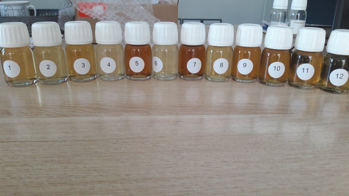GJR71's tweet photo. Something to do..... which distillery, how old and what abv to determine 12 #whisky samples arrived today.... training for the #proefolympics with 21 others https://t.co/wnkIfZ1Y0u