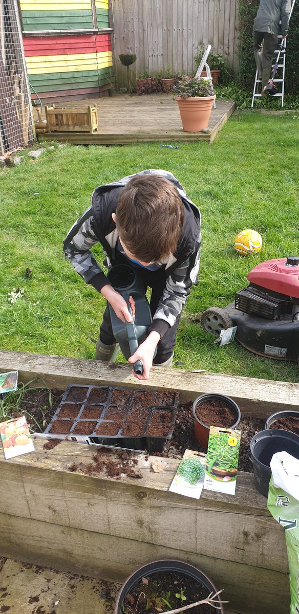 lauralizzylee's tweet photo. @HMillSchool boys getting a bit of fresh air #growourown #greenfingers #pleasegrow https://t.co/0RKfwB7cYH