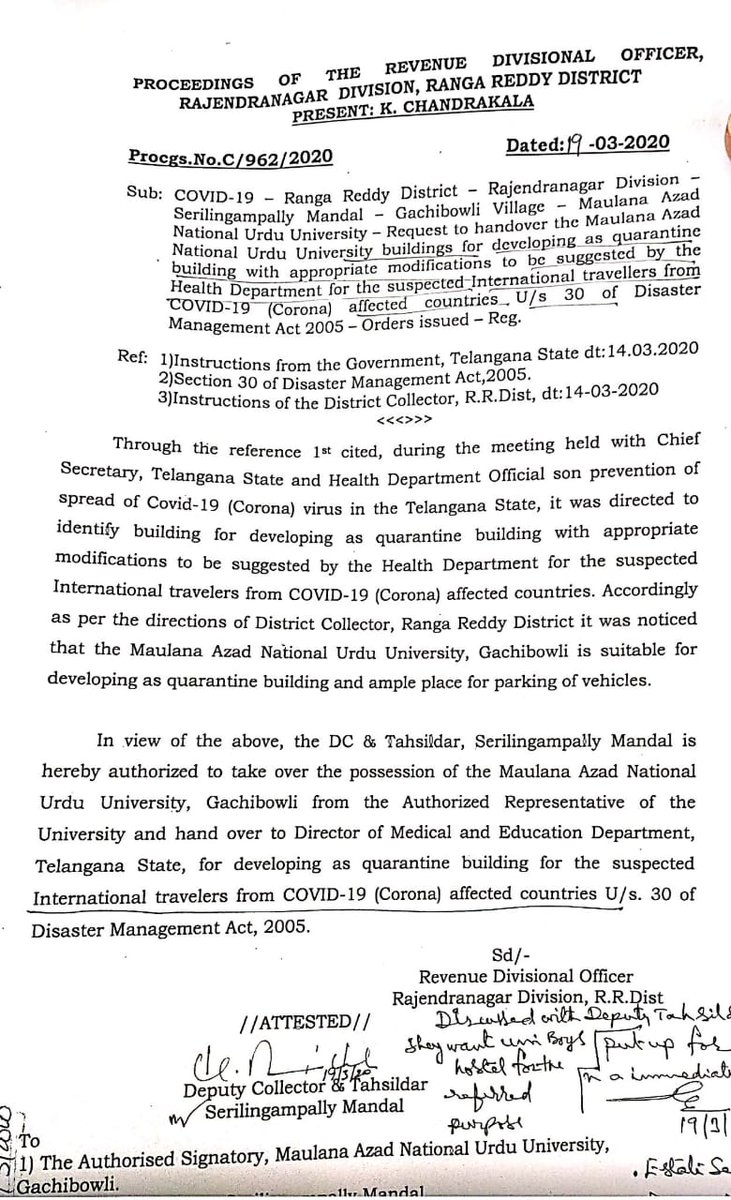 kbashar_8's tweet photo. It is too disaster to convert a " Central University" into a quarantine center. 
Please sir don't ruin Students, university as well as academic session.
@FahadTISS @manojkjhadu @SanjayAzadSln 
@khanumarfa @ndtv @ReallySwara @sardesairajdeep 

#No_quarantine_in_MANUU  #SaveMANUU https://t.co/grhMu8tskx