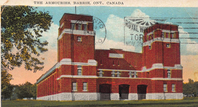 RgrMarkRobinson's tweet photo. #OnThisDay (Sun., Mar. 21) 1920 in #Barrie, ON: "Morning fine. I went to church at Baptist Church. [left photo]  Evening, we attended service at armouries... about 1,500 present."   [Robinson served as a #SimcoeCty army recruiter during 1916, &amp; briefly served in UK &amp; France.] https://t.co/mjL6VLyRot