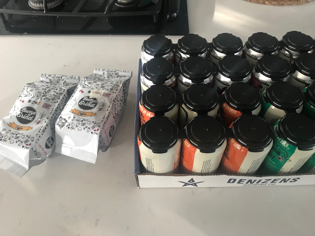Supporting local businesses and making sure we’re well stocked on the important stuff...coffee and beer. Thanks for delivering <a href="/BmpNGrind/">Bump N' Grind</a> and <a href="/DenizensBrewing/">Denizens Brewing Co.</a>! #dtss #silverspring #moco