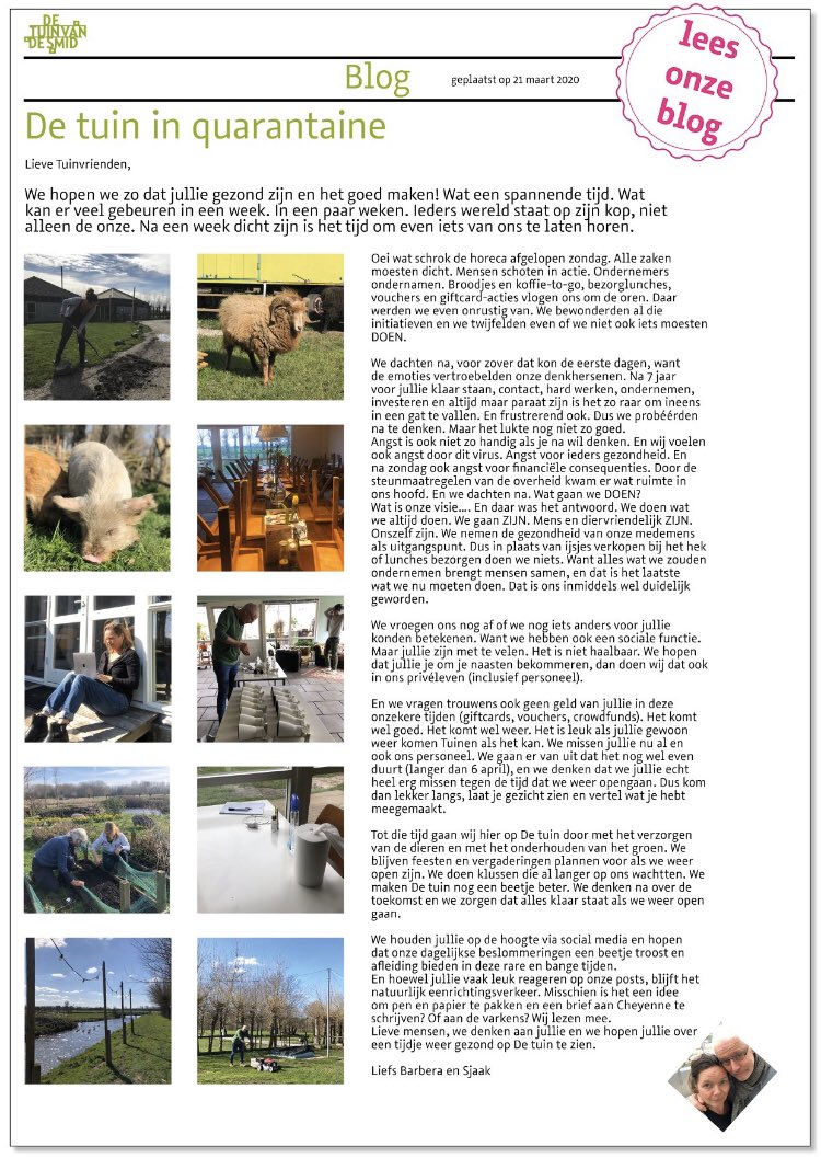 De tuin in quarantaine... #blog #doevoorzichtig #strongerbetterwiser