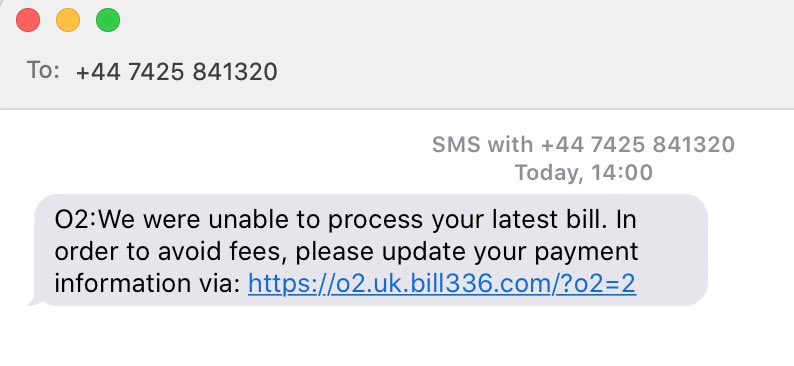 TazPatel84's tweet photo. @O2 FYI someone is sending dodgy texts claiming to be you...  I’m not even with O2, but I got this text... #scammers #beware #textscam #sharethisstopscammers https://t.co/NOxXiGhTeo