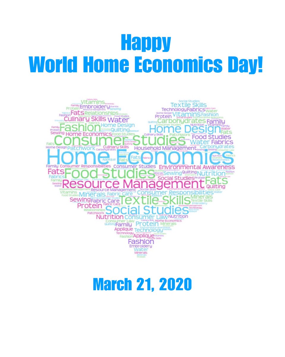 To my colleagues around the world &amp; students - Happy World Home Economics Day!
It is during times like this when our skills, knowledge &amp; technology applications become essential in our daily lives 💕
#ADST #HomeEconomics #PRHomeEc #WorldHomeEconomicsDay #lifeskills