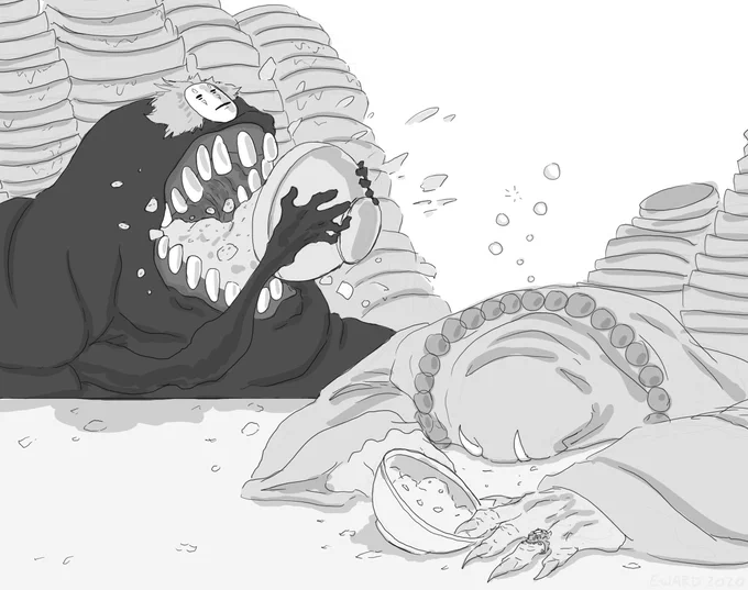 If Baba did an eating competition with No-Face. 