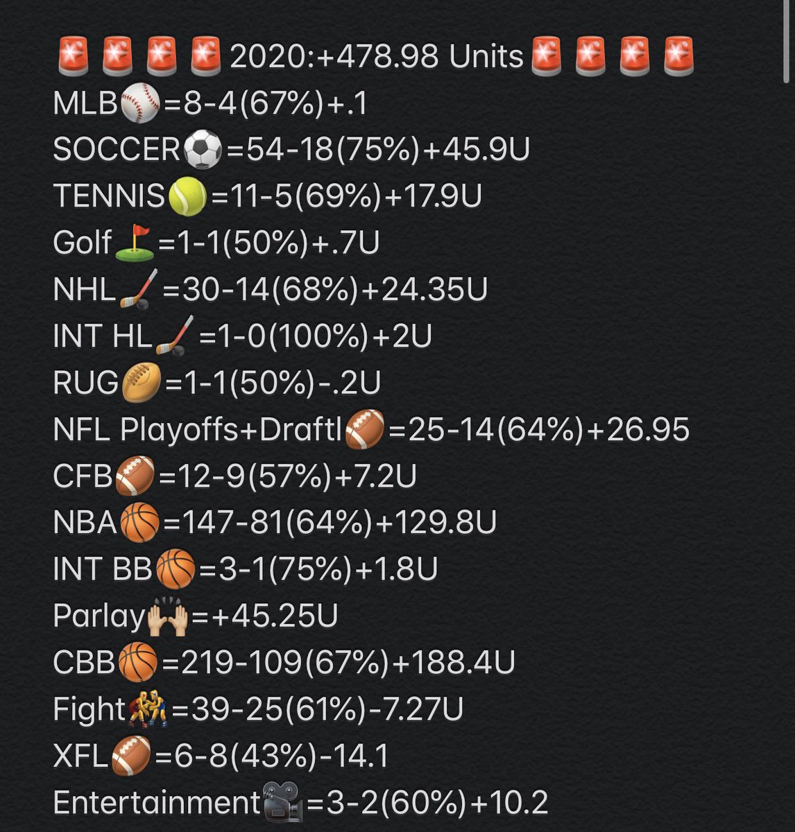 WNNINGTKT's tweet image. 😈😈😈😈😈😈😈😈😈😈😈😈😈
😈😈
😈

120 LIKES😈🔜1 FREE PLAY
➕
85 RETWEETS😈🔜2nd FREE PLAY

😈
👿😈
😈😈😈😈😈😈😈😈😈😈😈😈😈

#GamblingTwitter GET IN &amp;amp; FEAST

+512.61 U 2018🥩
+863.43 U 2019🥩
+479.98 U 2020🥩

+218.63 U JAN💰
+173.25 U FEB💰
+88.1U MAR👀

L - F - G TEAM TKT