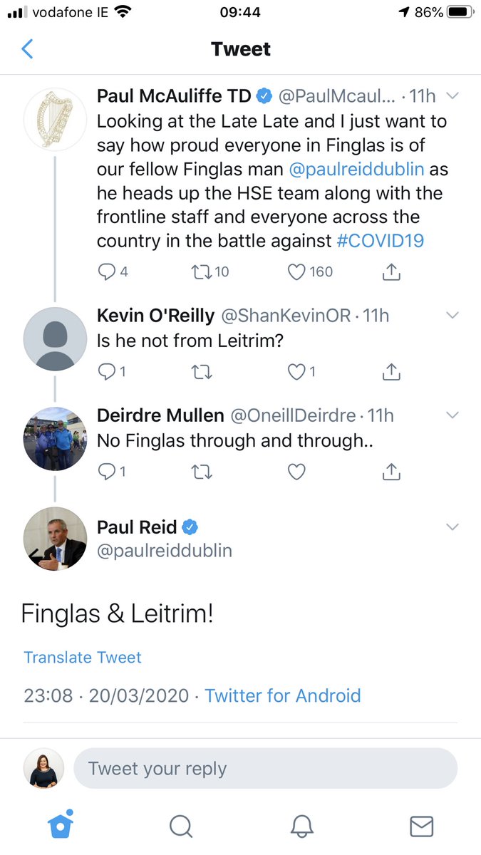 sandramurphy999's tweet photo. You know youโre doing well in your role if people are fighting over you @paulreiddublin #PureIrish #HeBelongsToUs https://t.co/VrvcKqyIet