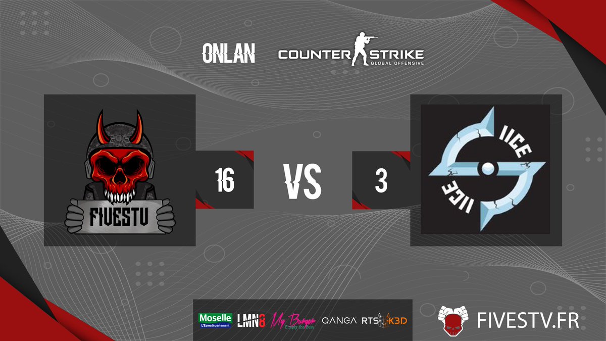 MrFivesTv's tweet photo. Résultats de match #onLAN #CSGO
FivesTv Main 16 🆚 3 #llCE https://t.co/bZTR30vRIp