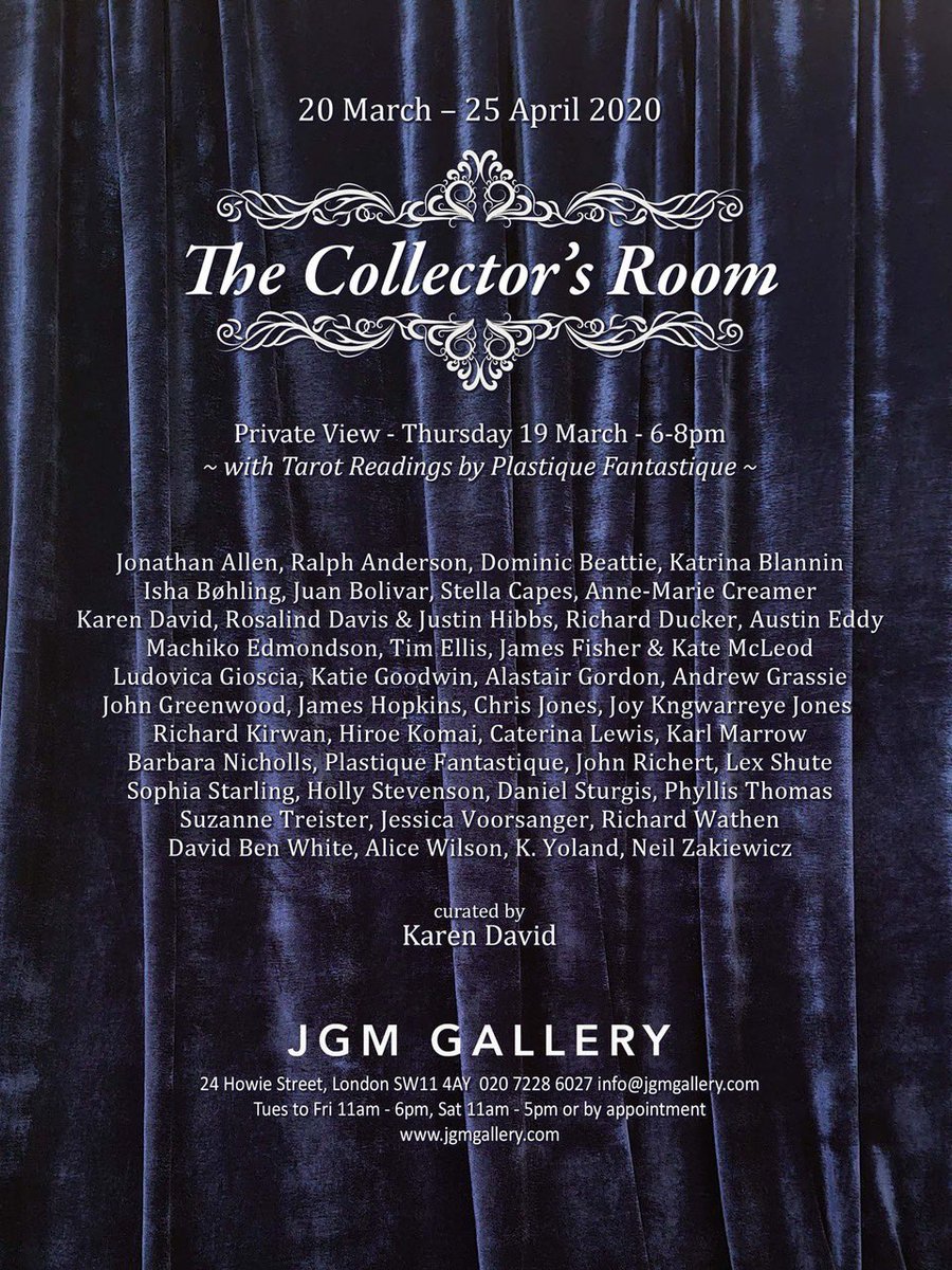 ‘The Collector’s Room’ opened yesterday at JGM Gallery, London. Works by 44 artists including this watercolour ‘Ripple Vibe’ from 2014 38cm x 28 cm. Curated by <a href="/KarenSDavid/">Karen S David</a> Good to know show is deservedly extended. #sedimentaryflow #thecollectorsroom #watercolour