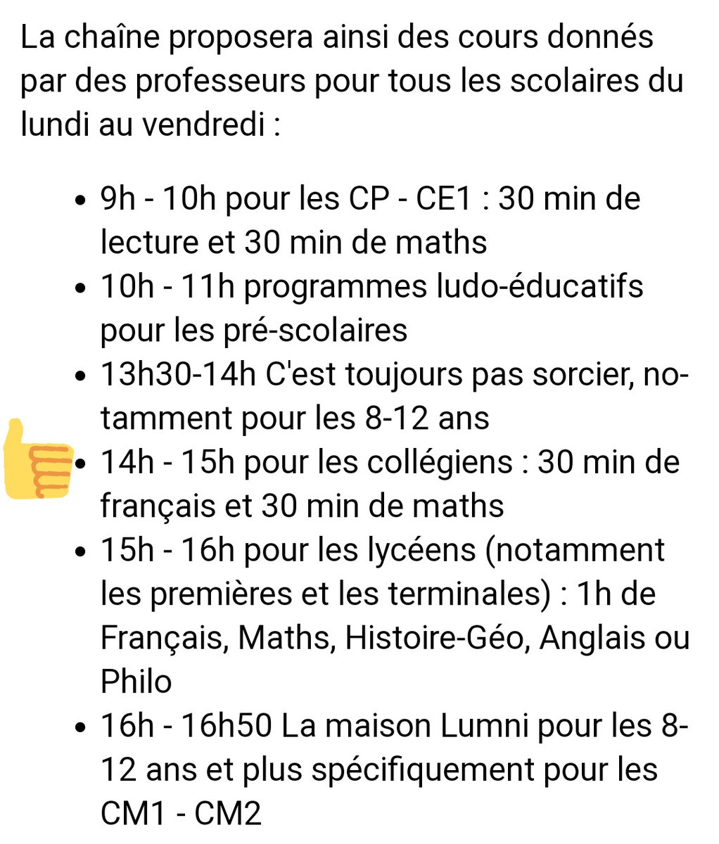 ACollege92's tweet photo. Pour les collègiens : cest de 14h a 15h, maths et français : https://t.co/T09ZAerEcz