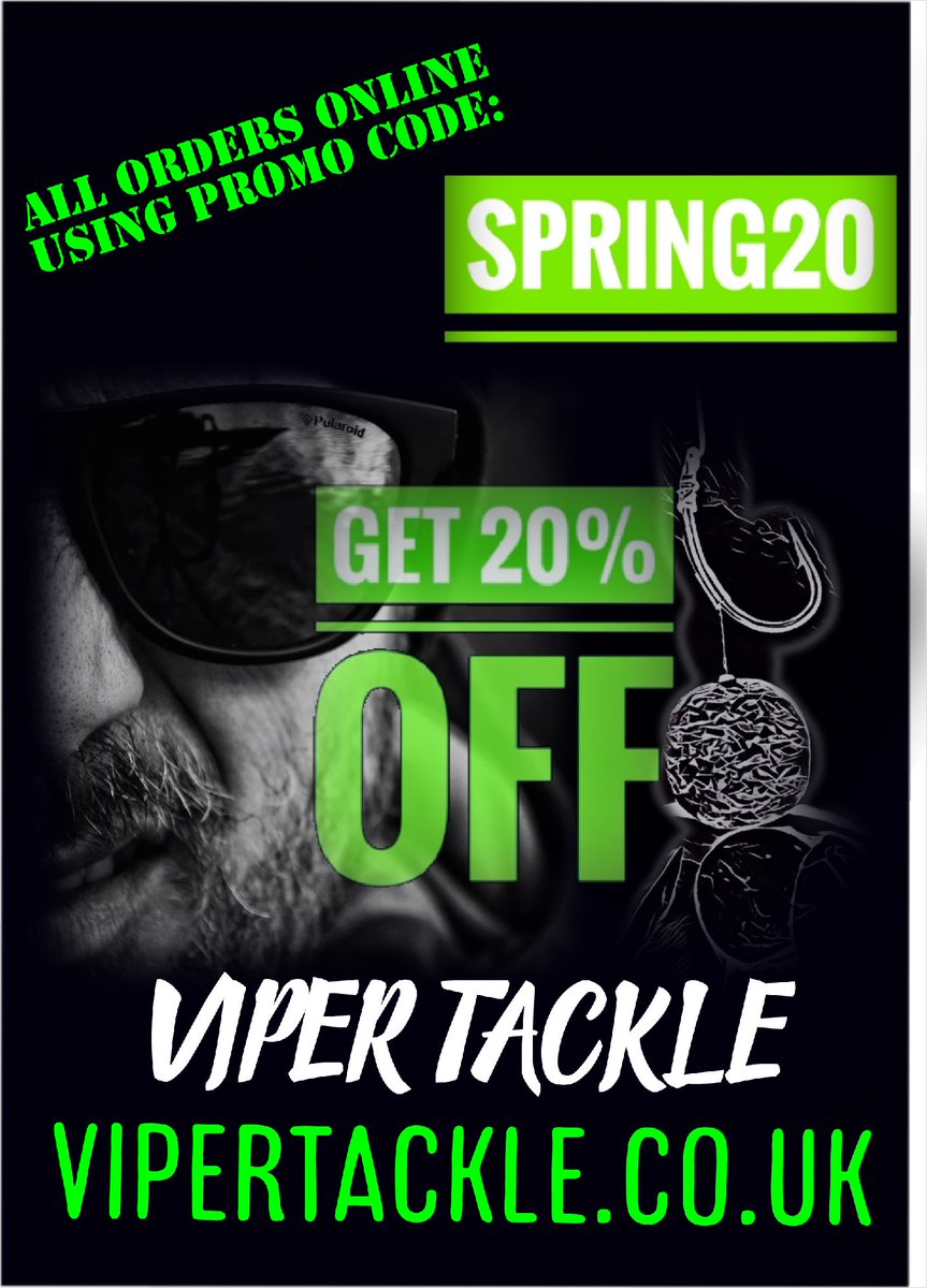 ViperTackleLTD's tweet photo. ⭐️ Spring Sale ⭐️To celebrate the start of spring, fill up your tackle box ready with 20% discount @ https://t.co/bB6Hhl3NOt using code ‘Spring20’ #viper_tackle_france #fishing #Carpy #thatscarpy #carping #carpangling #rigs #fishing #ronnierig #spring #tackle #terminaltackle https://t.co/jEl9Unvxqd
