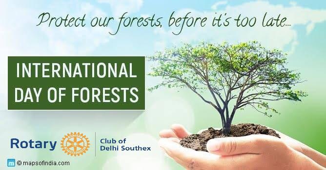 An earnest appeal to all from Rotary Club of Delhi Southex:

Please protect our forests before it's too late.

Plant more Trees, Save Mother Earth &amp; our Planet.

#InternationalDayofForests

<a href="/Rotary/">Rotary International</a>
<a href="/RotaryIndia/">Rotary India</a> <a href="/Rotary3011/">Rotary International District 3011</a> <a href="/Shekhar_Rotary/">Shekhar Mehta</a> <a href="/NewsRotary/">Rotary News</a> <a href="/JohnHewko/">John Hewko</a> <a href="/KarishmaKashy20/">Karishma Kashyap</a>