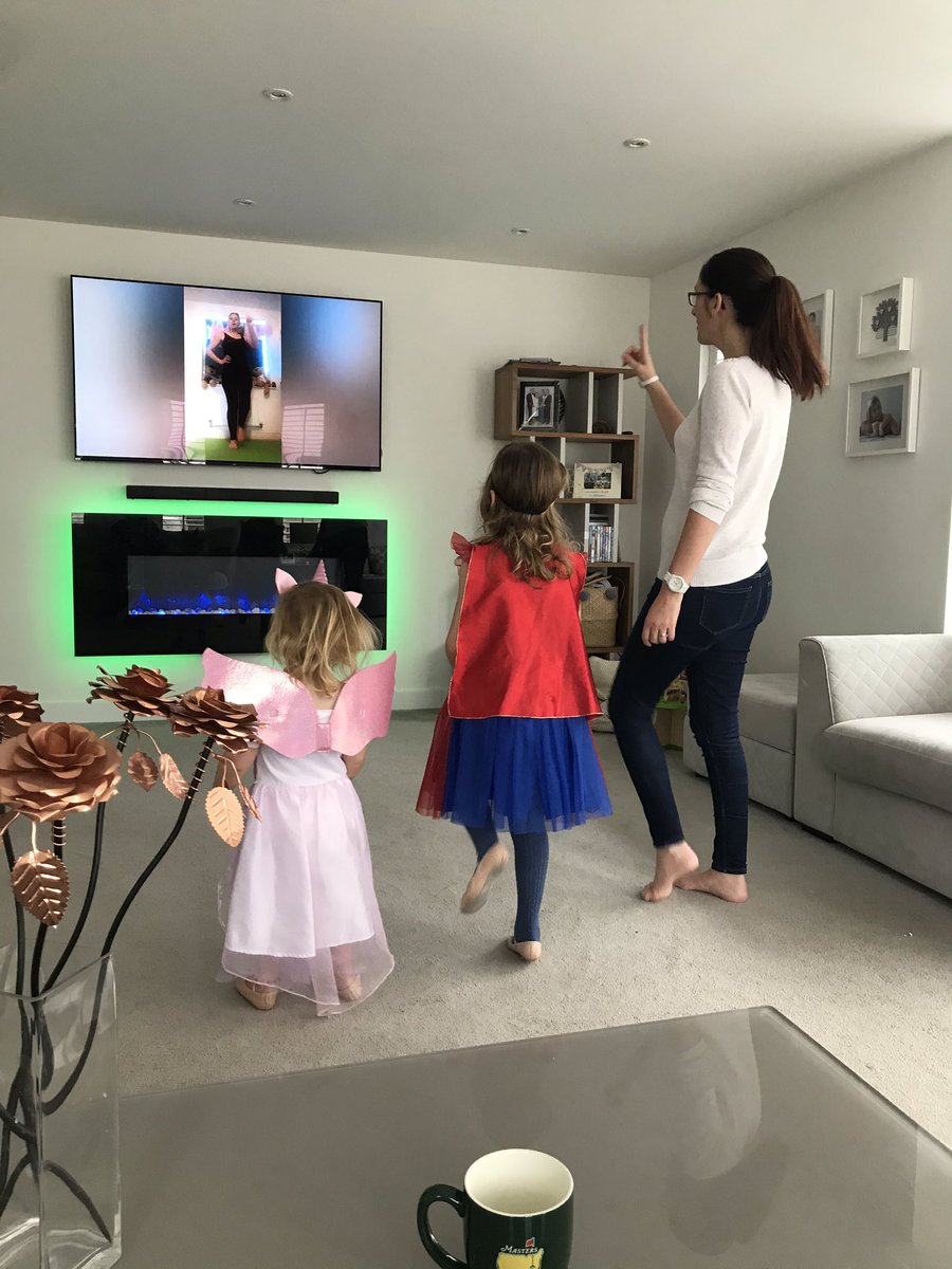 danbestuk's tweet photo. It’s all go in the Best household this Saturday morning. Elsie has her @babyballet through live feed. Great idea!! #plies #jetes https://t.co/LYywNO610V