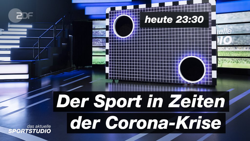 ZDFsportstudio's tweet photo. „No Sports“ durch Corona ☹ Wie geht es weiter für Profis und Amateure? Was ist mit #Tokio2020? 
Gäste bei uns ab 23:30: u.a. @maxschachmann @SchroederRouven @hartungmax 
#Kessing @dlv_online 
#Apetz @die_athleten 
#Gosens
https://t.co/ocihJM4X7M @ZDF https://t.co/X1fOZyf2VL