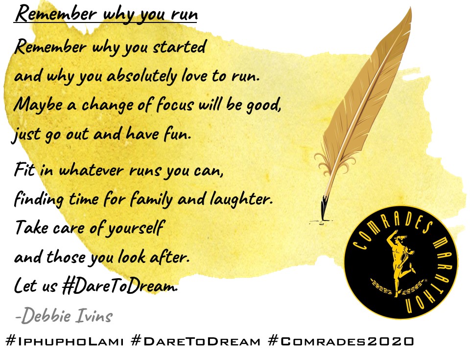 Its World Poetry Day! Here are some of our favourite Comrades Poems. Thank-you for all of your #ComradesPoems!

#ComradesPoetry #WorldPoetryDay #IphuphoLami #DareToDream #Comrades2020