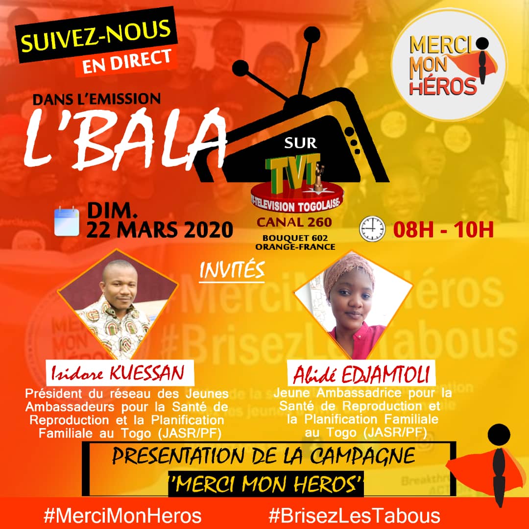 Un autre rdv très important. Demain matin dans l'émission l'bala sur la TVT.soyons tous branché.
#mercimonhéros
#BrisezLesTabous