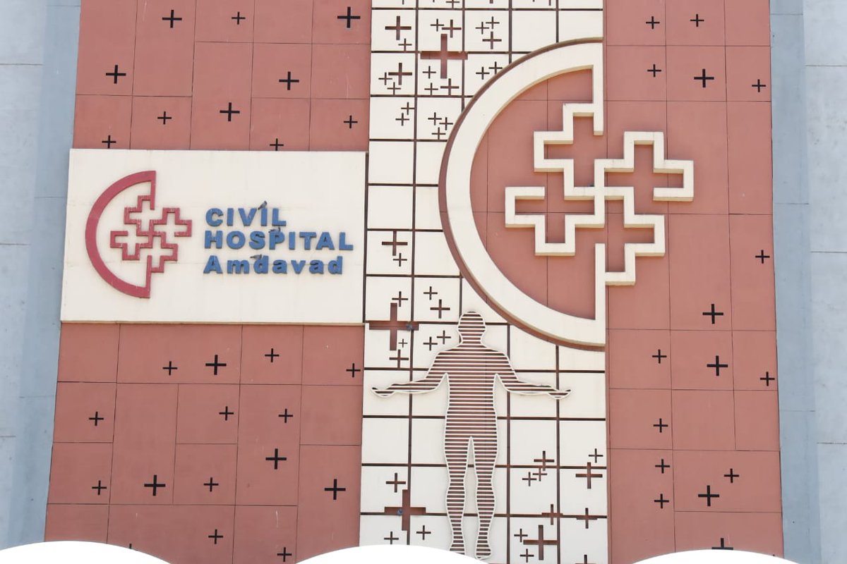 VrushantM's tweet photo. Pictures of a 1200-bed New Civil Hospital building in Asarwa area of Amdavad where Gujarat's first dedicated medical care facility to fight back Coronavirus will come up next week.

Thank you CM @vijayrupanibjp ji 🙏

#GujaratFightsCovid19 
Source : @DeshGujarat https://t.co/ZXgnk6m5uc