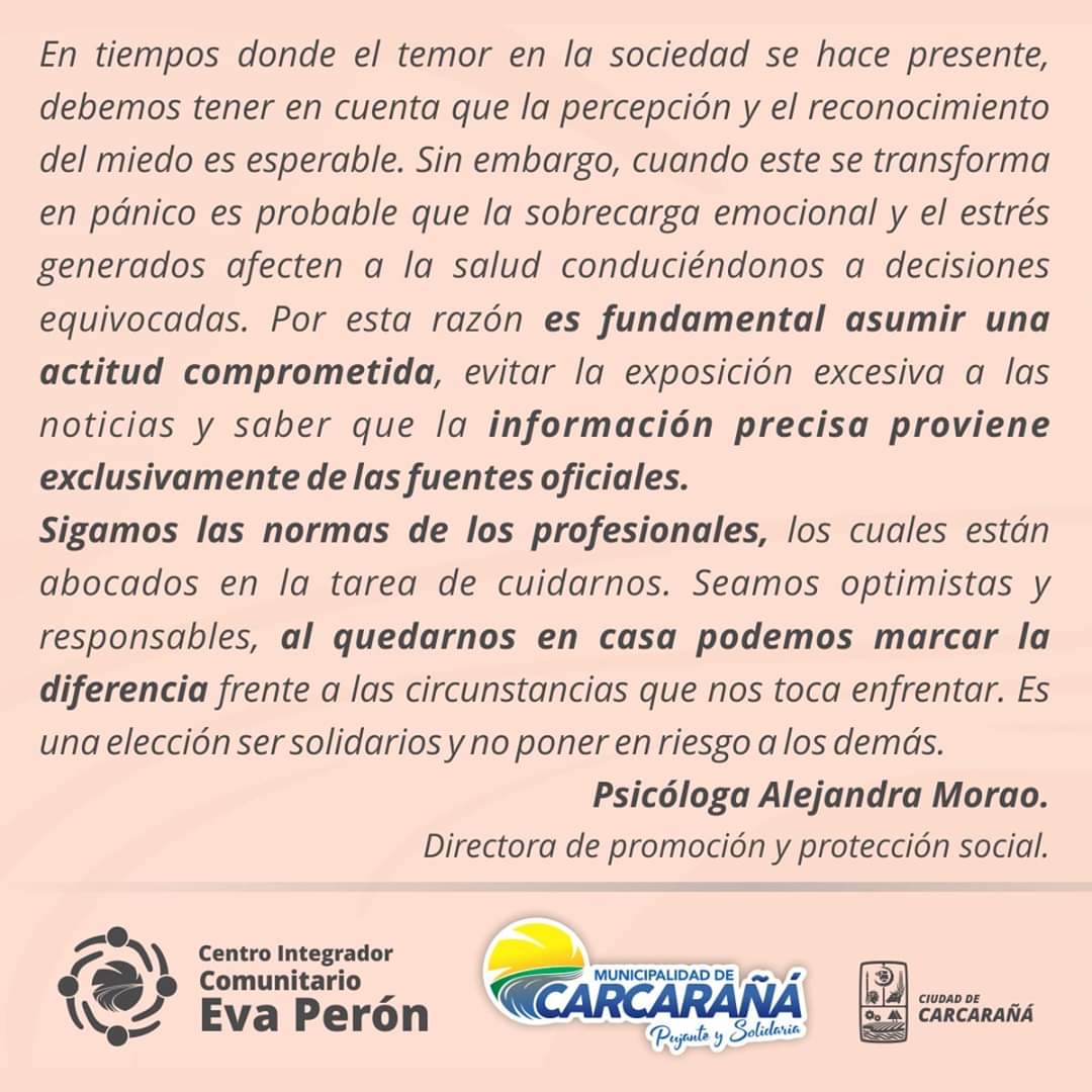 municarca's tweet photo. #Covid_19 #CoronavirusArgentina #NosCuidamosEntreTodos https://t.co/DVjJZkdeHZ