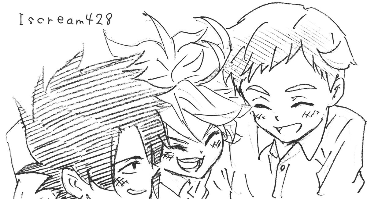アイス この3人の笑顔が大好きです おめでとうノーマン 約束のネバーランド ノーマン生誕祭 ノーマン誕生日 イラスト イラスト好きな人と繋がりたい T Co Nj7t5yqfpp Twitter