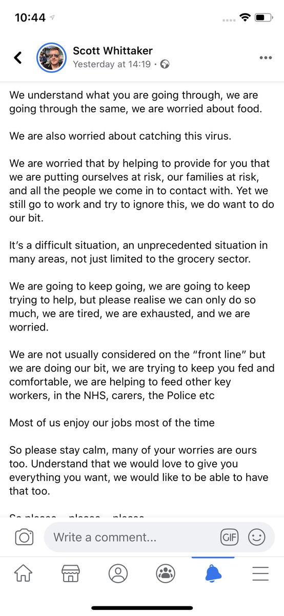 jscottwhittaker's tweet photo. https://t.co/H6dELP8rIn please retweet if you agree or know anyone in retail. #retail #CoronaCrisis #bekind #WashYourHands #saythankyou #Covid_19 #solidarity https://t.co/uP7exCr7fT