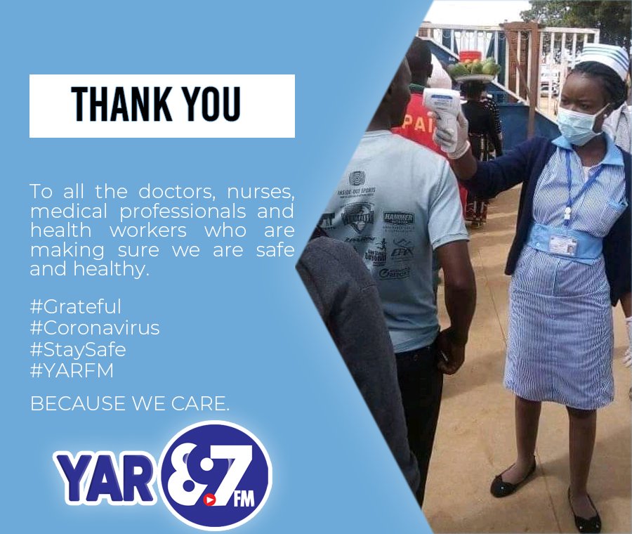 YAR897FM's tweet photo. All our health workers and frontliners, take care all and GOD bless you and may the good GOD keep you safe in His mantle of protection in this time of extreme danger. GOD bless you all! GOD bless us all!
ππ»ππ»ππ»
#YARFM Because WE CARE. https://t.co/qbp3UaBCx7