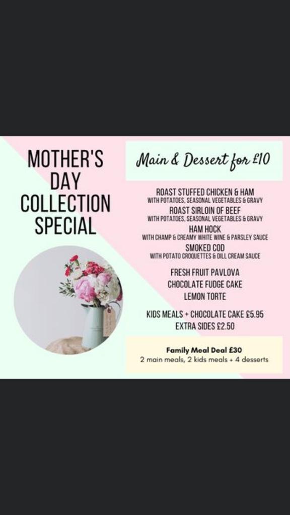Great deal Fortwilliam Golf Club on the Antrim Road are doing tomorrow. Not only are you supporting local business but treating family as well. Cash payments and pickup only