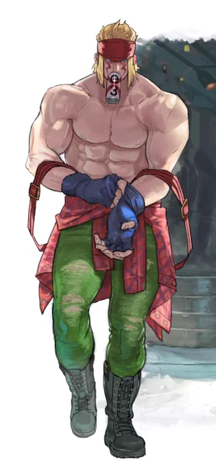 ストリートファイトに向かうアレックス
#格ゲーキャラ描こうぜ 
#StreetFighter 