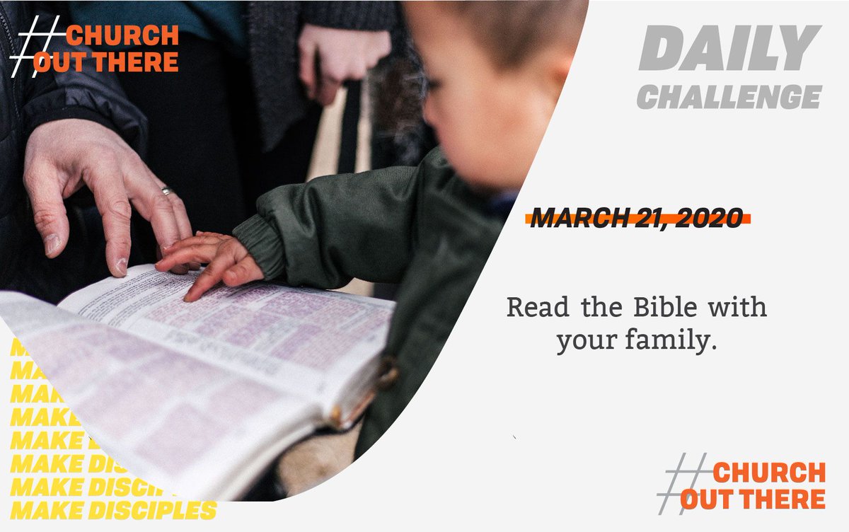 arrowheadmtown's tweet photo. Today's #ChurchOutThere challenge: Read the Bible with your family. You can do this with your spouse, your kids, your parents, your roommate - anyone you live with! Read it together and see what happens today. We bet it'll change your entire day. https://t.co/vt8eQNctQC