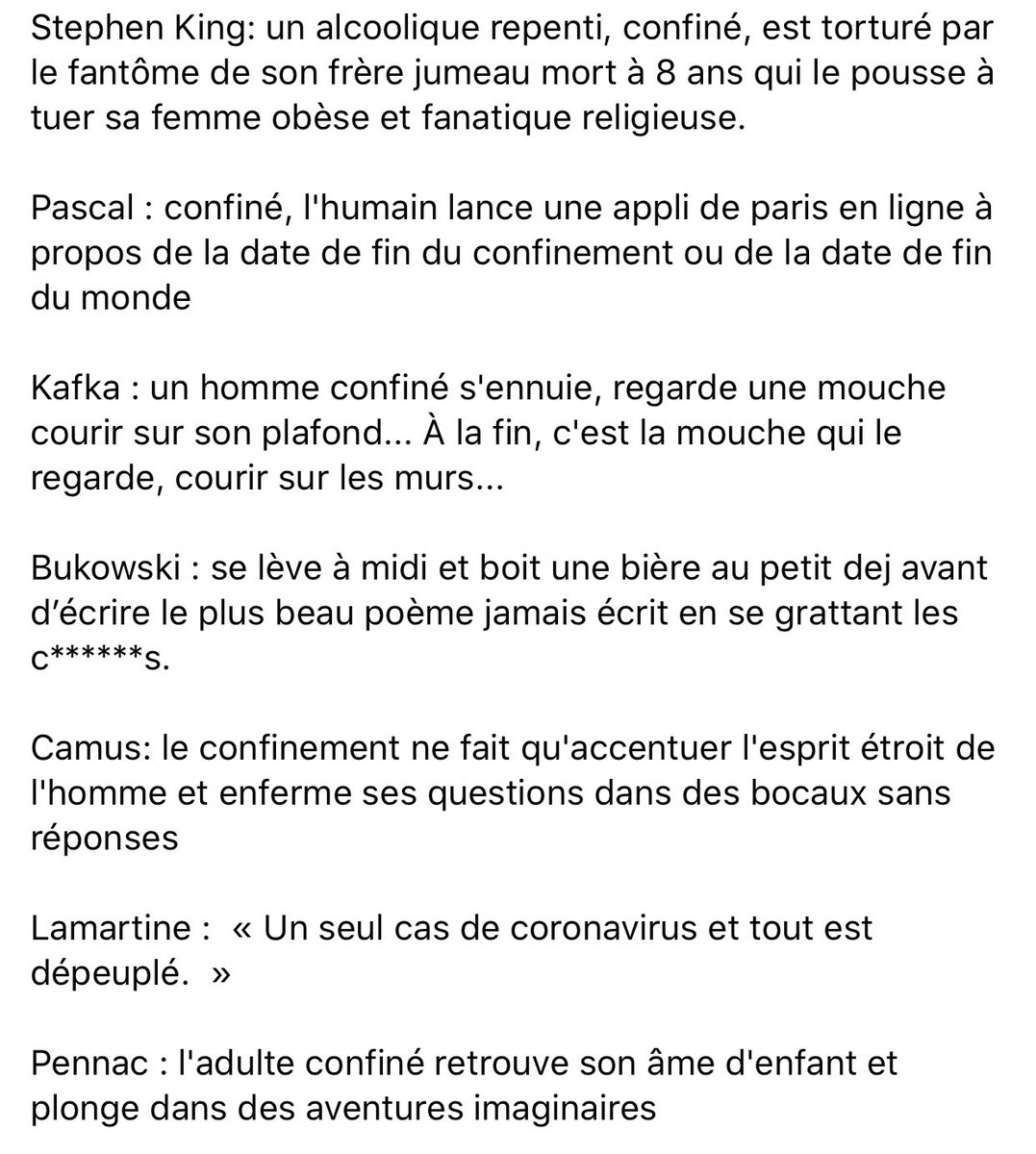 livreshebdo's tweet photo. Imaginez le #confinement raconté par...les grands auteurs ! https://t.co/hjsSaYs28o