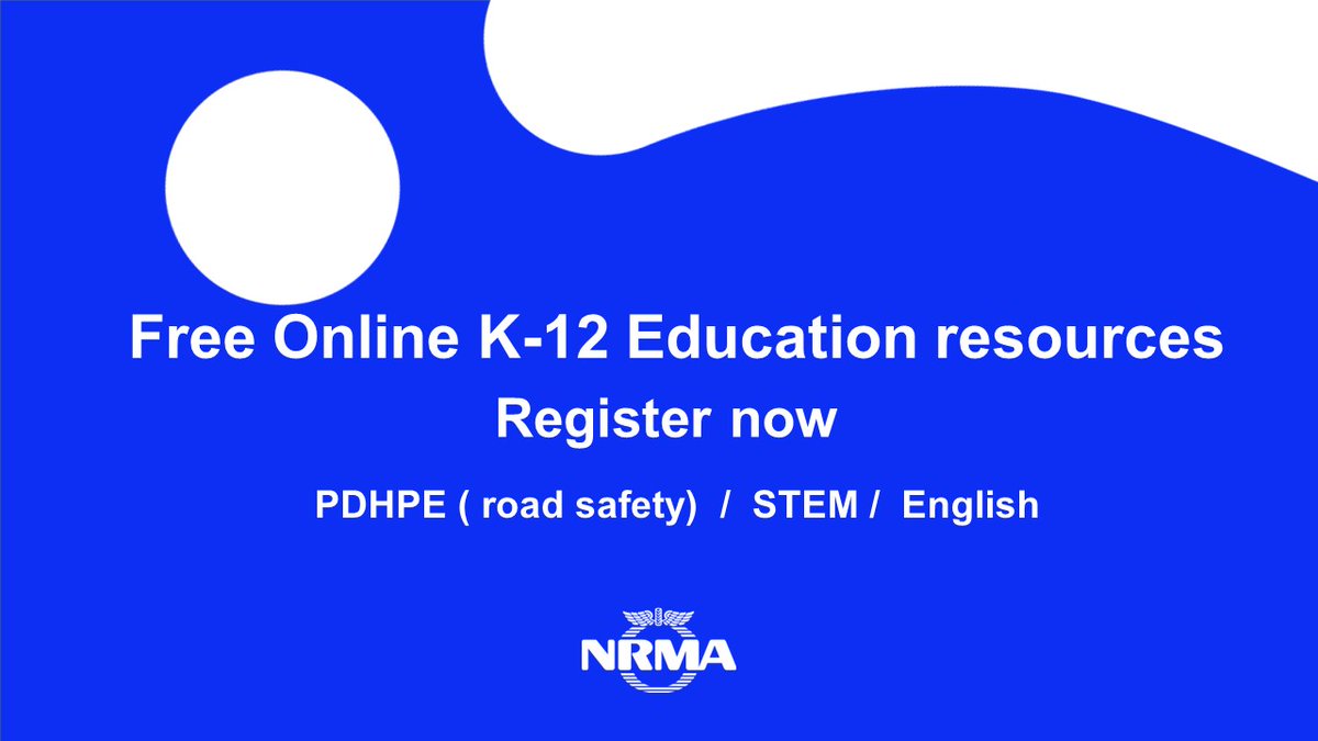 Get the word out to K-12 teachers to register for free <a href="/NRMA/">The NRMA</a> online education resources in STEM, PDHPE ( road safety) and English from NRMA for Term 2 supporting teachers in the unpredictable months ahead. Register: bit.ly/3998ZX2 <a href="/LilaMularczyk/">💧Lila Mularczyk OAM JP FACE FACEL💗🌈</a> <a href="/pdhpenet/">pdhpe.net</a> <a href="/stansw/">STANSW</a>