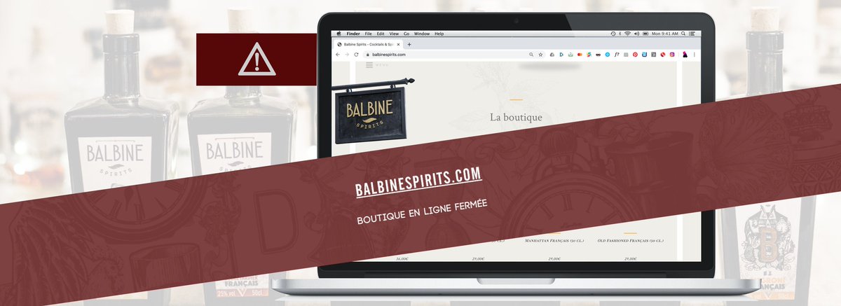 Depuis hier, nous avons fermé notre #ecommerce sur BalbineSpirits.com, pas besoin d'un long discours pour expliquer les raisons.
👉 Mais vous pouvez nous retrouver sur Insta Instagram.com/balbinespirits
Préservons-nous, restons chez nous, mais préparons demain 💪 #COVID19