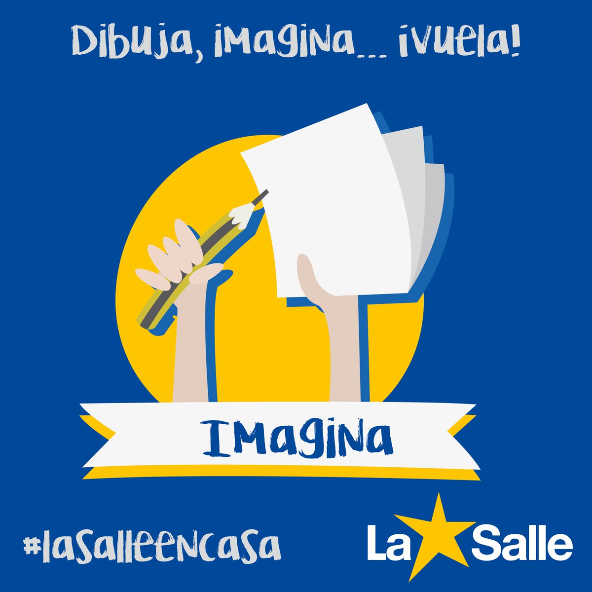 LaSalleInma's tweet image. PINTA
Pintar fai real que todo o que imaxinamos, sexa real. Dibuxa, imaxina… Voa! #Inmaxina #Imaxina #Imagine #Imagina #LaSalleNaCasa #QuedaNaCasa