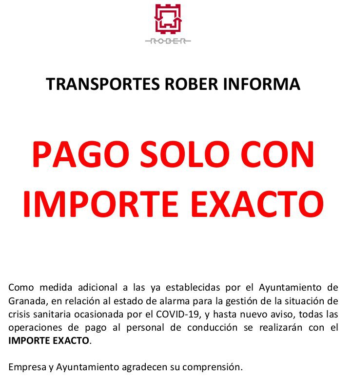 GranadaBus's tweet photo. Por favor, #quedateEnTuCasa!!!! Pero si tienes que utilizar el transporte publico, te recordamos: https://t.co/0JPQtodKG5