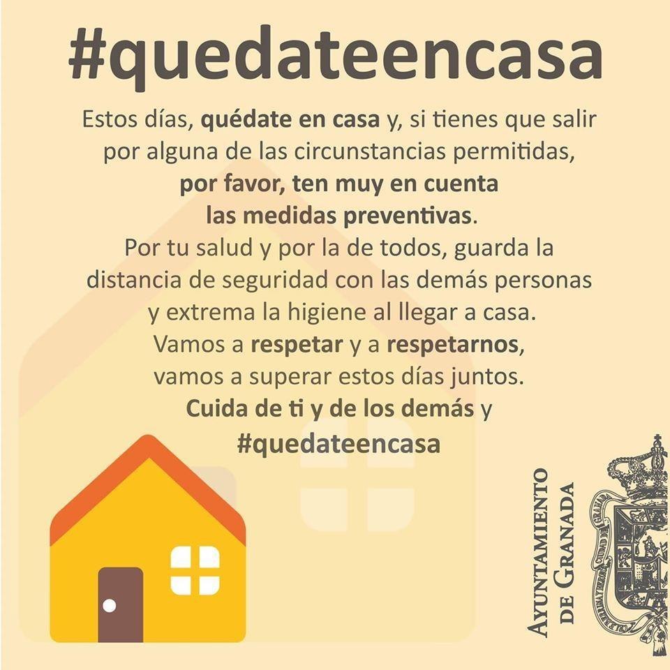 GranadaBus's tweet photo. Por favor, #quedateEnTuCasa!!!! Pero si tienes que utilizar el transporte publico, te recordamos: https://t.co/0JPQtodKG5