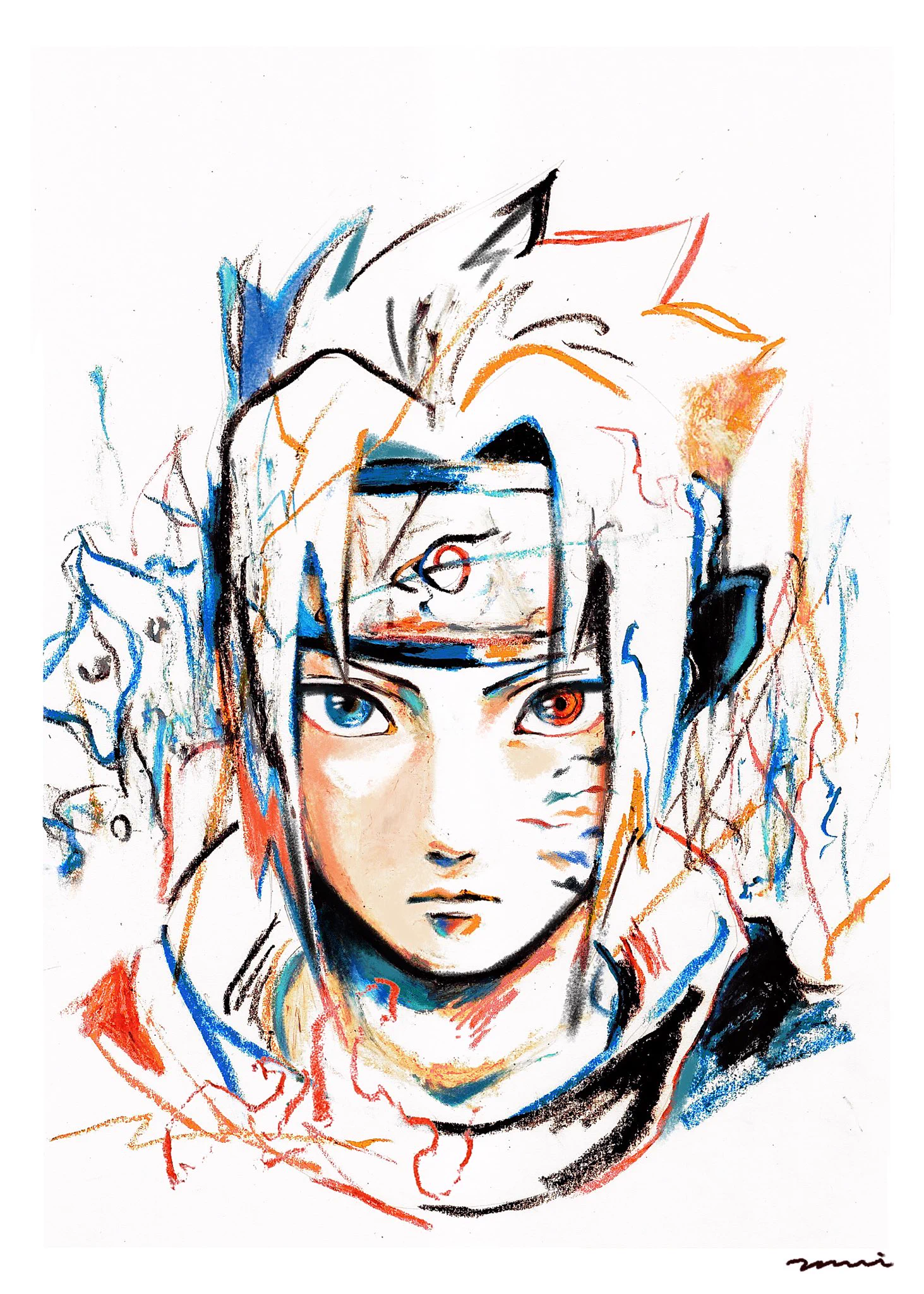素敵！クレヨンで描いた「ナルトとサスケ」がかっこ良すぎる!!!!