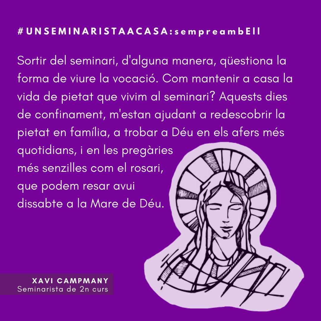 Santa Maria, Reina de la familia pregueu per nosaltres.
#unseminaristaacasa #sempreambEll
<a href="/esglesiabcn/">Església de Barcelona ⛪️</a> <a href="/bisbatsantfeliu/">@BisbatSantFeliu</a>