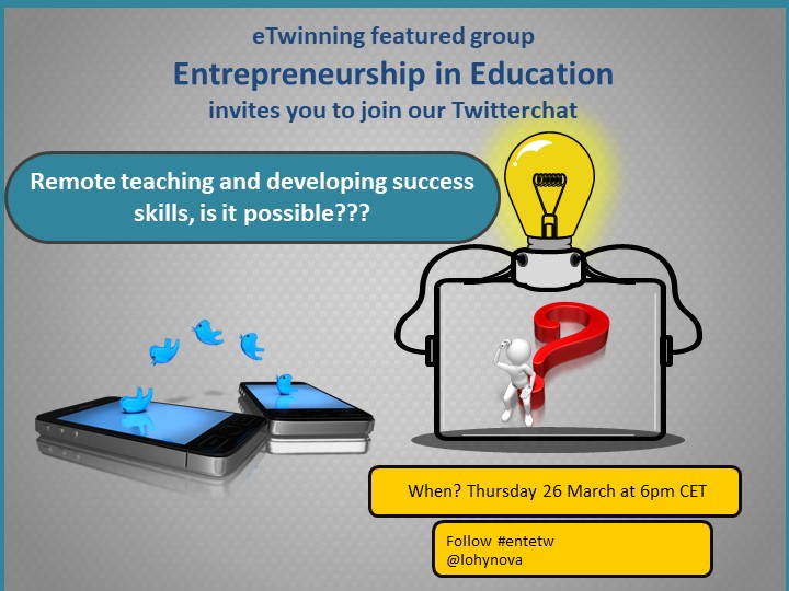 lohynova's tweet photo. Let´s share ideas #etwinning teachers and #MIEExperts ! Will you join me? #entetw #pblcourse @eTwinningEurope @EdChatEU #EdChatEU #ErasmusPlus https://t.co/CvSkf1umf9