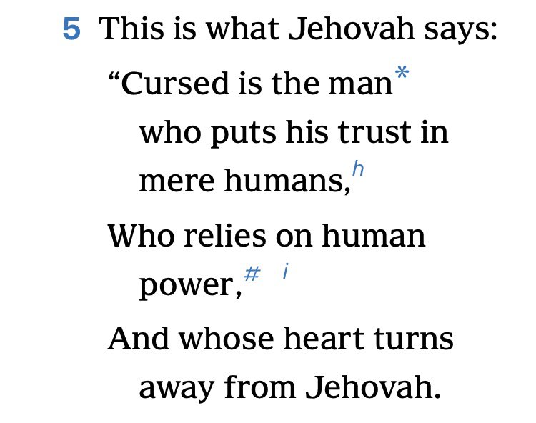 @JimAcostasDiar1 @RealSaavedra Jeremiah 17:5
The Bible