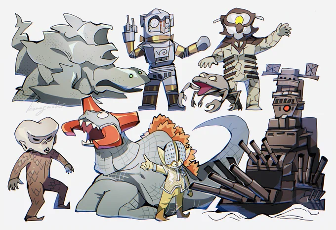 ウルトラセブンの怪獣とか宇宙人描くよ (前半) 