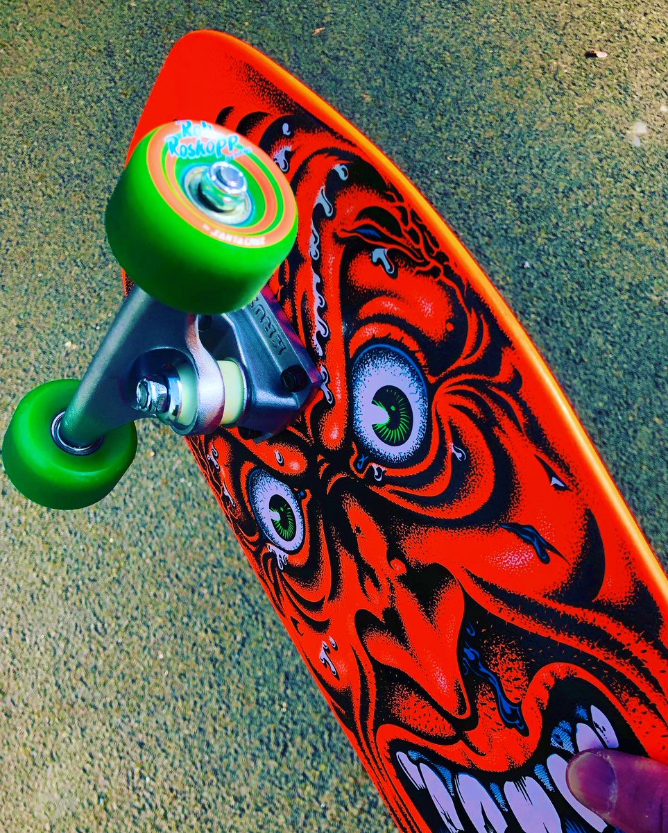 Been many (so many!!) years since a #SaturdayMorning involved #skateboarding up &amp; down my street.. #Midlifecrisis ? #StayAtHome #cabinfever <a href="/santacruzskate/">Santa Cruz Skateboards</a> #RobRoskoppDesign
