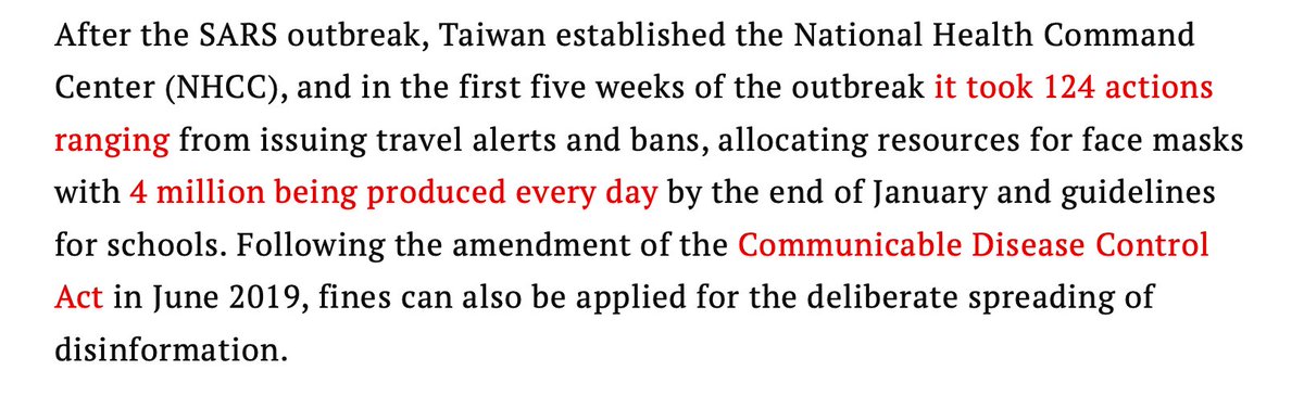 16/n Singapore similarly tracked down every known carrier from abroad and broadcast it. Taiwan - is another case study These societies have first-world resources and a disciplined, hygiene aware populace. https://time.com/5805629/coronavirus-taiwan/