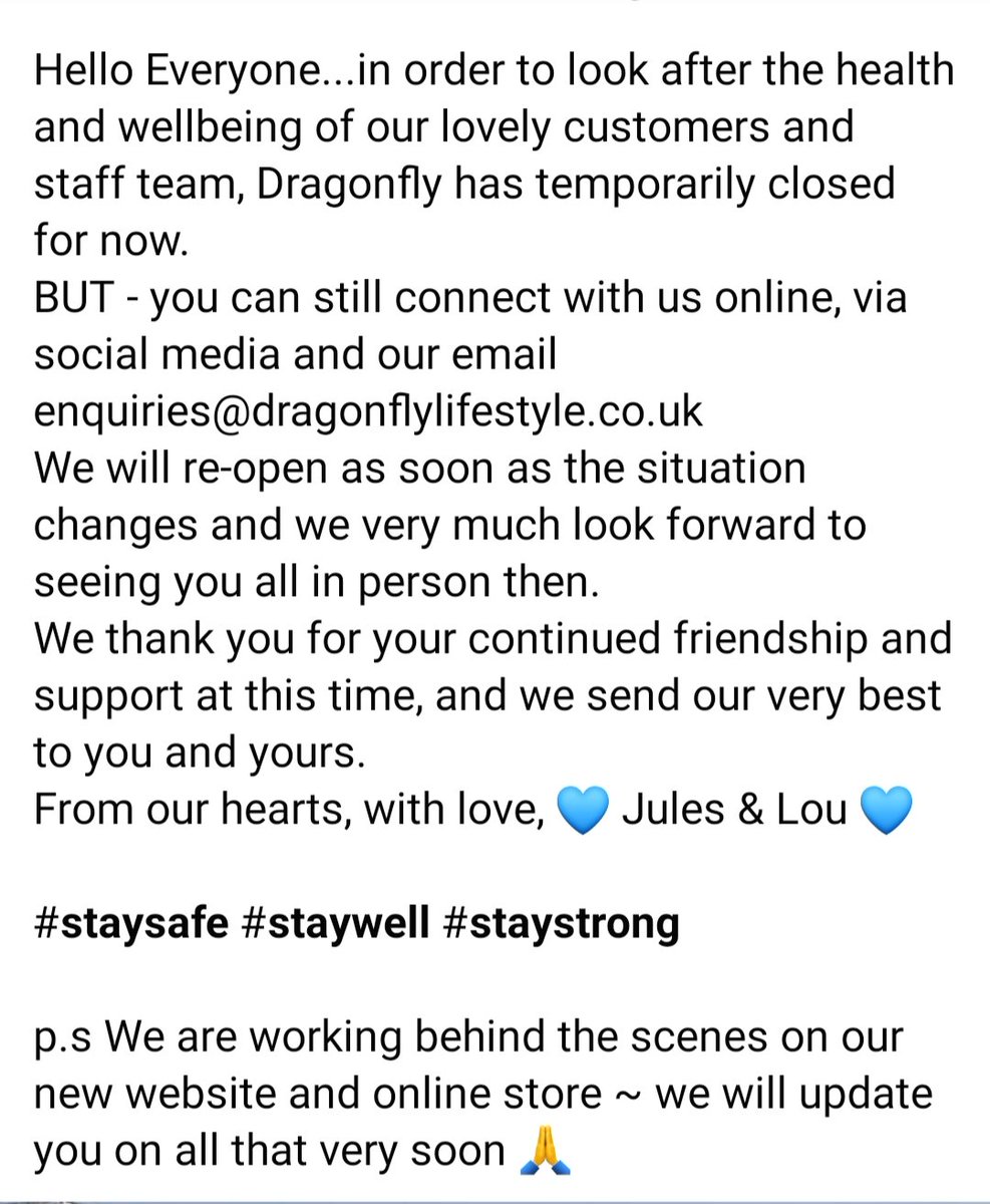 💙 UPDATE 💙 #StaySafe #staywell #staystrong
